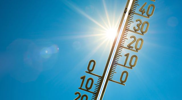 Thermometer in der Sonne