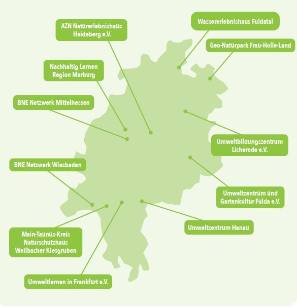 Übersichtskarte des hessenweiten SdN-Netzwerks