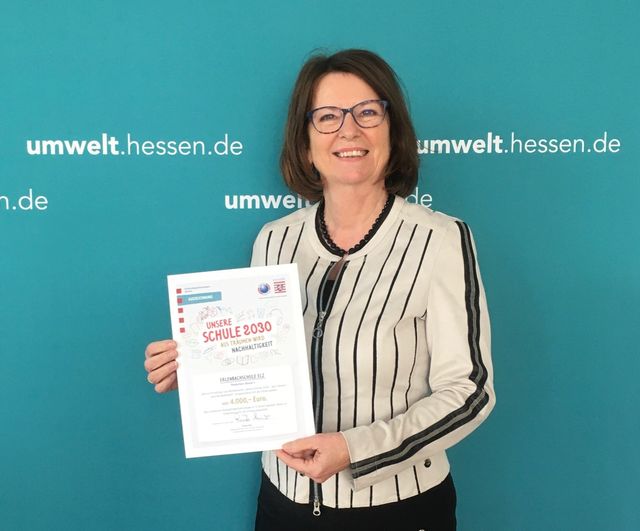 Umweltministerin Priska Hinz bei der virtuellen Preisverleihung am 25. Februar 2021