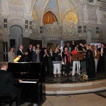Gospelsänger in der Kirche