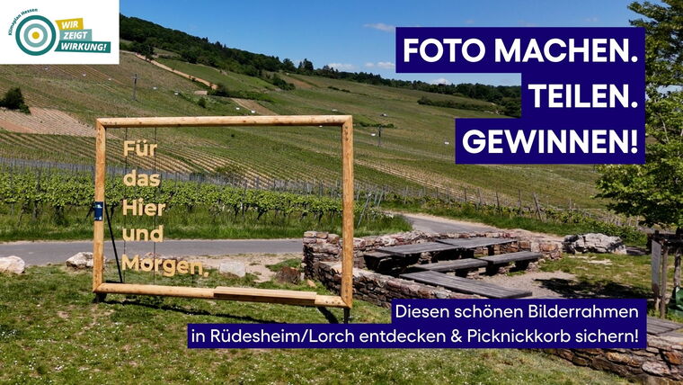 Fotowettbewerb Klimaplan Hessen - Bilderrahmen in Rüdesheim/Lorch