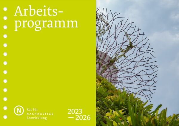 Titelbild Arbeitsprogramm, Rat für nachhaltige Entwicklung